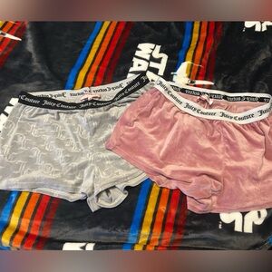 Juicy Couture Pink and Gray Shorts Set